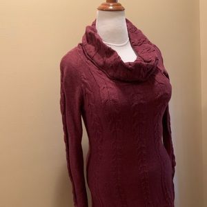Burgundy Athleta sweater dress